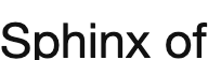 Zoomed pixels of the word Sphinx with crisp edges